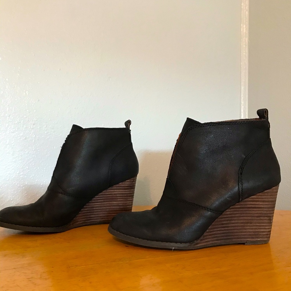 Lucky Brand wedge booties